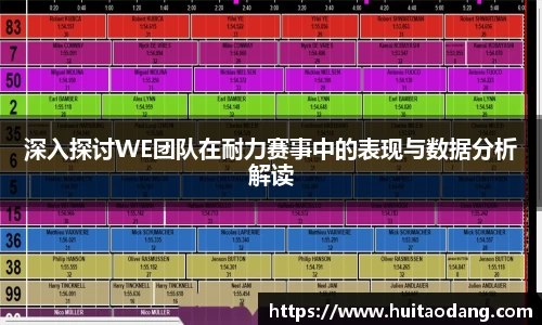 深入探讨WE团队在耐力赛事中的表现与数据分析解读