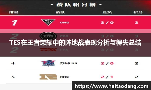 TES在王者荣耀中的阵地战表现分析与得失总结